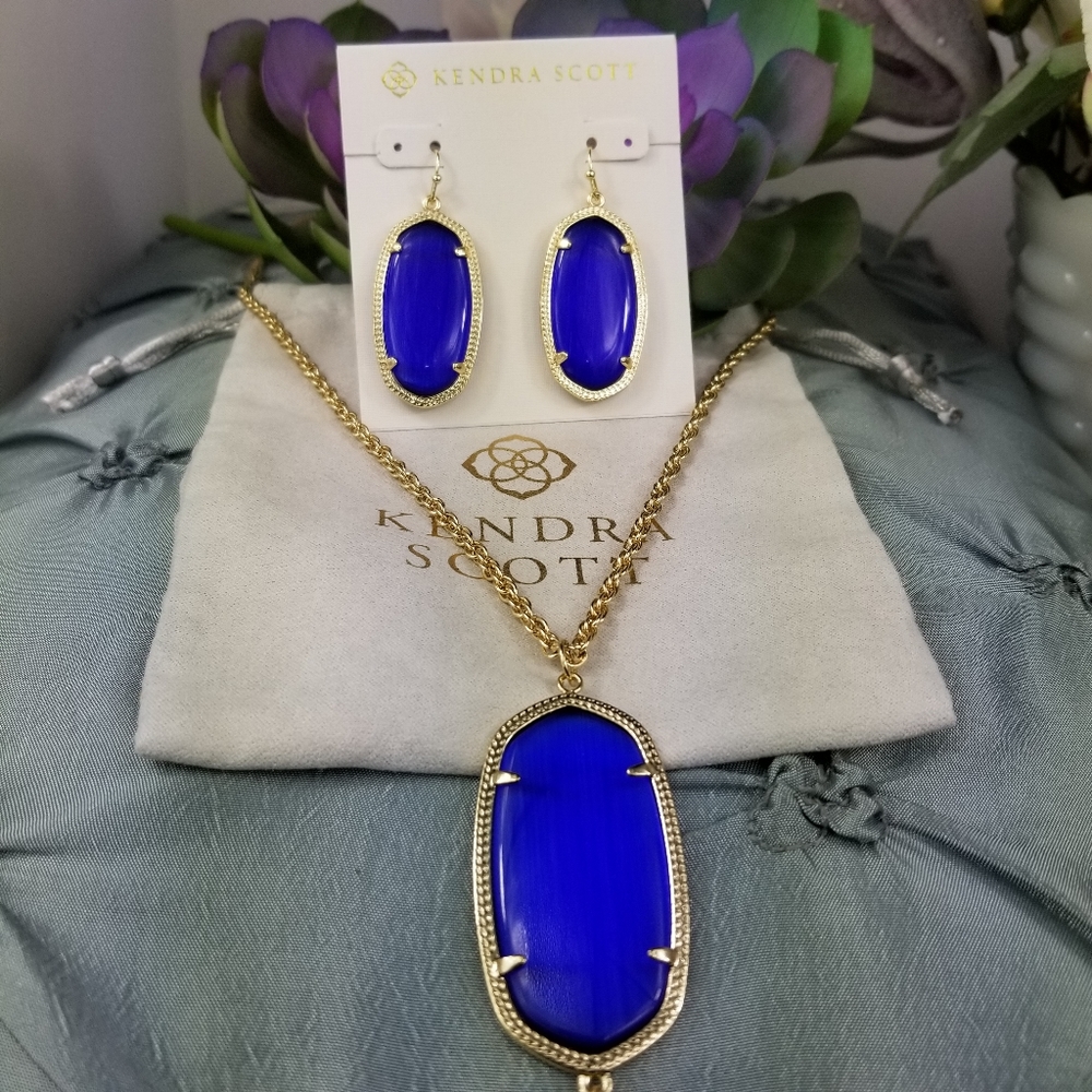 Kendra Scott, Cobalt Blue, Cat's Eye, Rayne, Necklace
